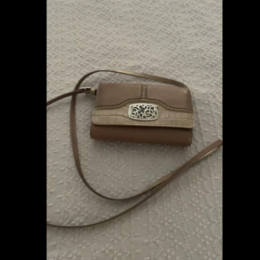 Brighton Brown and Tan Crossbody Bag